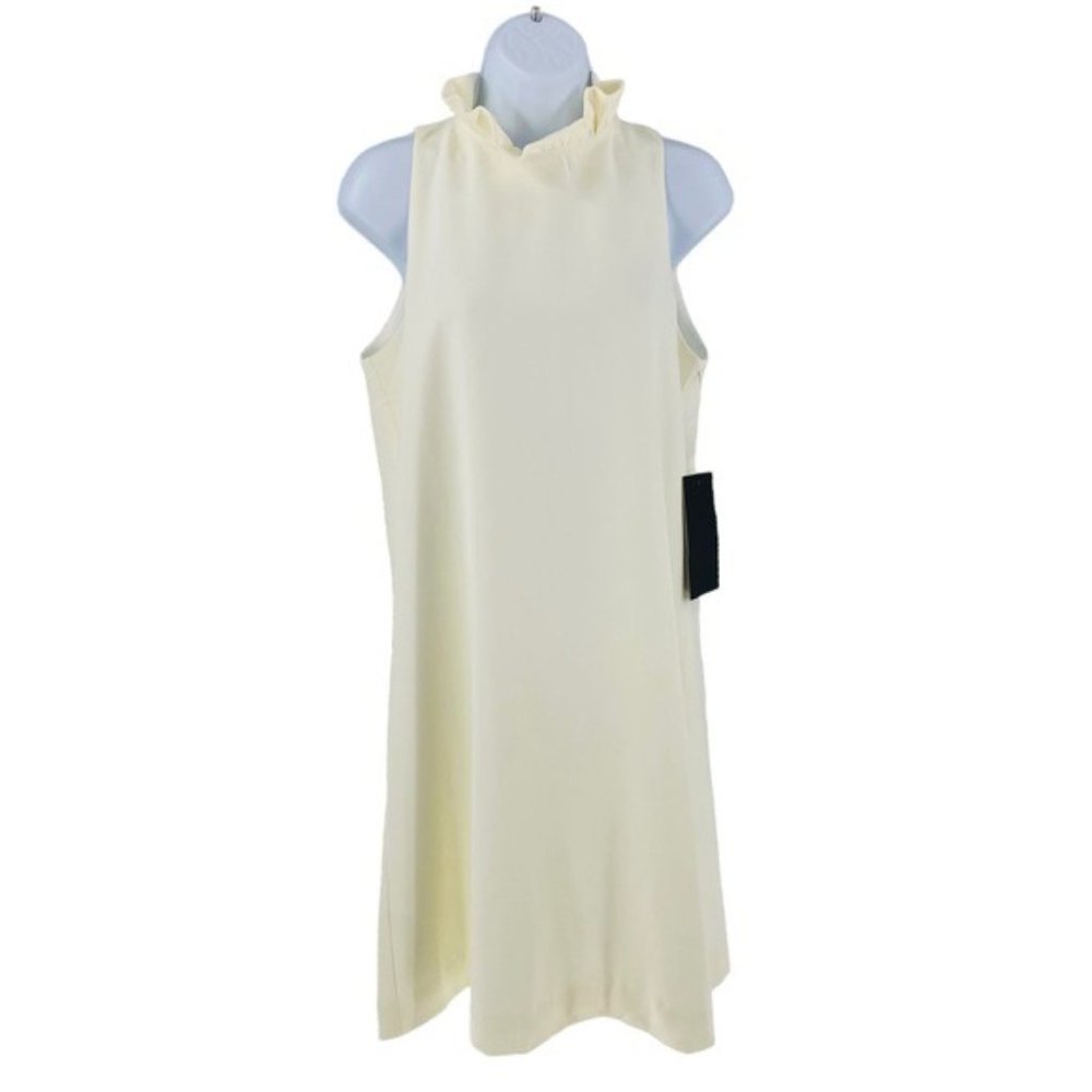 Tuckernuck Ivory Blythe Bow Ruffle Sleeveless Preppy Mini Dress Size L - Picture 4 of 12